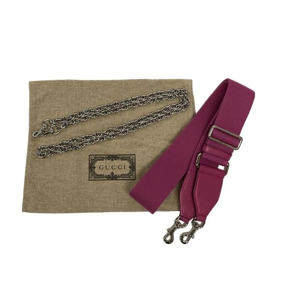 Auth GUCCI GG Matelasse 702251 Pink Nylon Leather Handbag - Picture 5 of 16